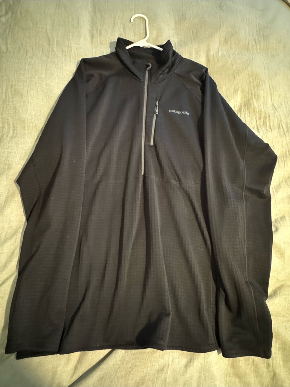 Patagonia Men's Black Quarter-Zip Pullover Jacket - XXL
